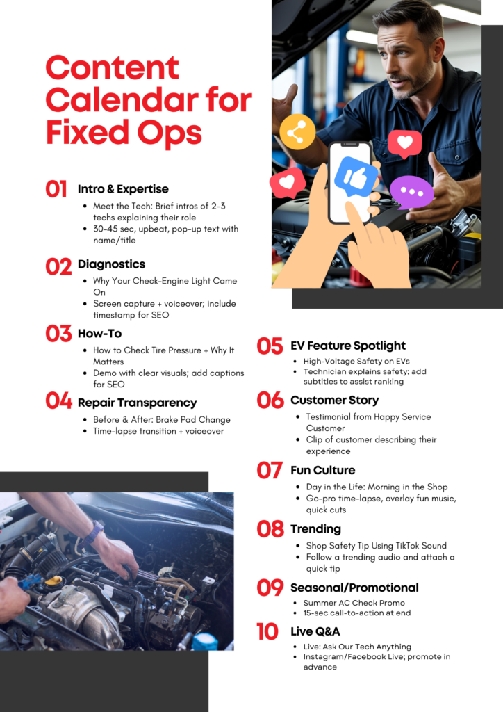 Video Content for Service Departments